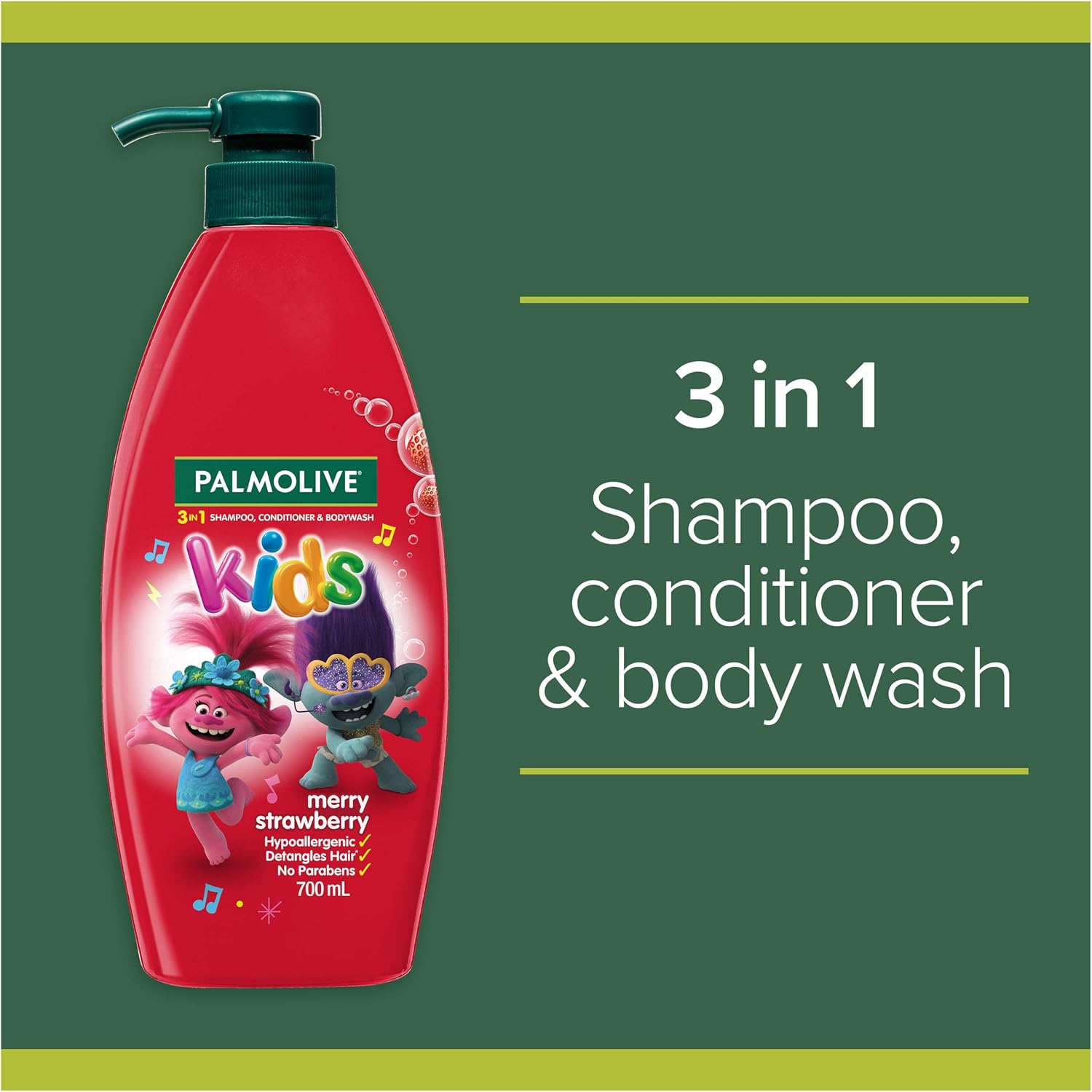 Palmolive Kids 3 In 1 Merry Strawberry 700ml
