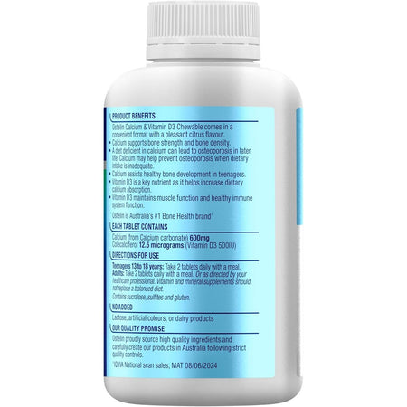 Ostelin Calcium & Vitamin D3 Chewables 120 Chewable Tablets