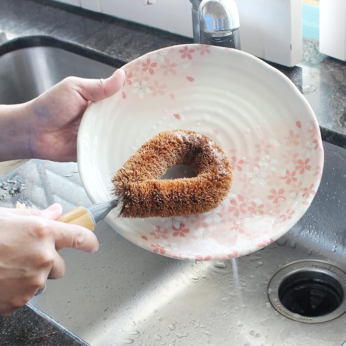 White Magic Eco Basics Coconut Dish Brush 1Pk Pack of 6