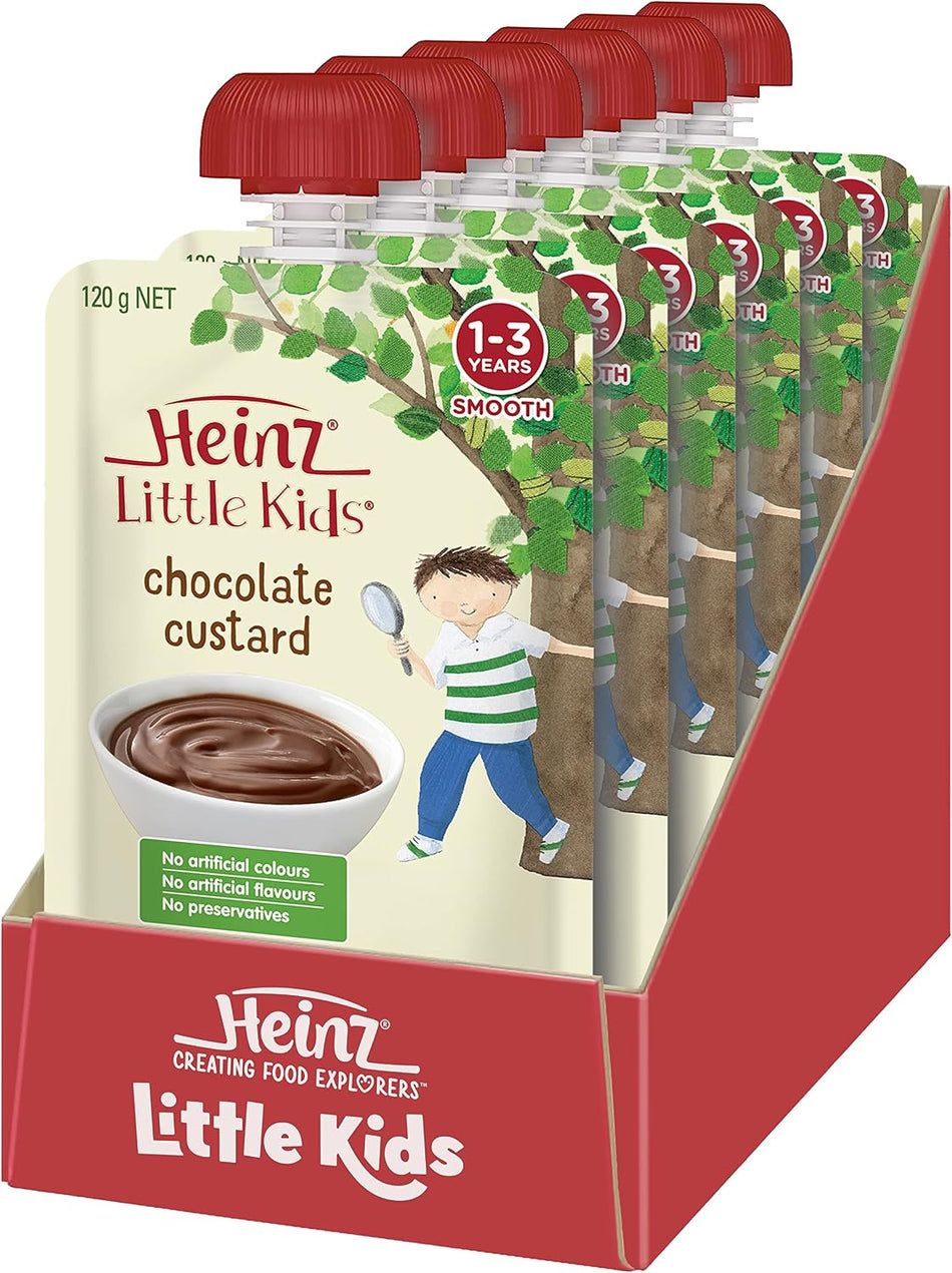 Heinz Little Kids Chocolate Custard Pouch 120g(Pack of 6)