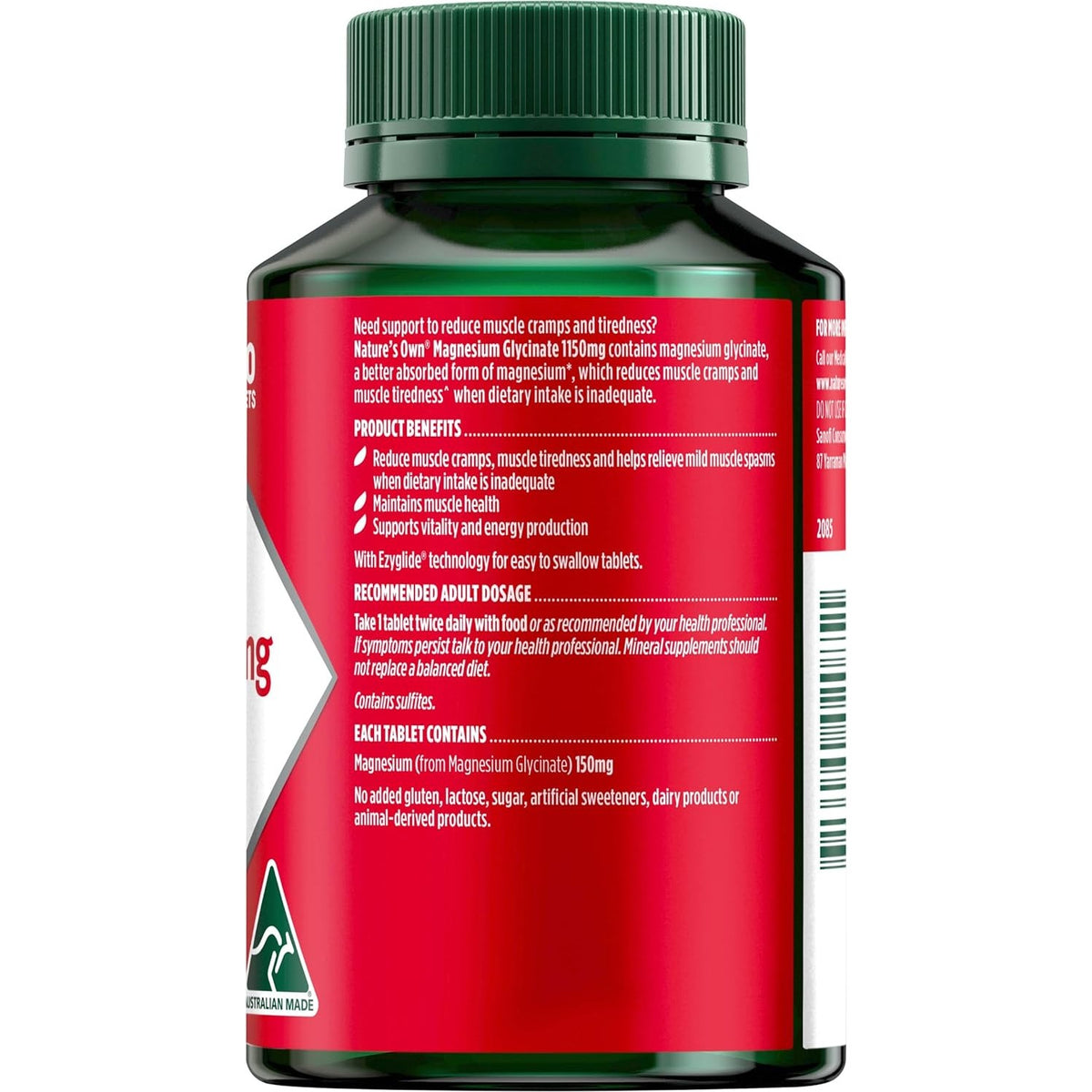 Nature's Own Magnesium Glycinate 1150mg 120 Tablets