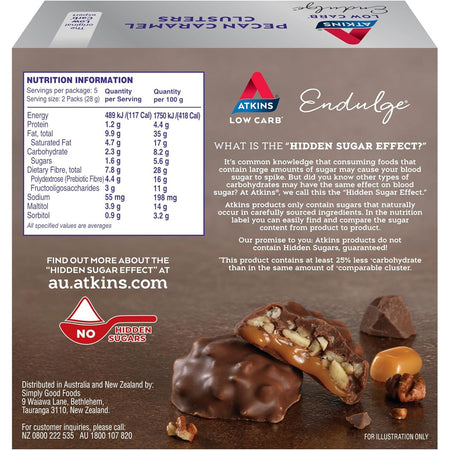 Atkins Pecan Caramel Clusters 10pk