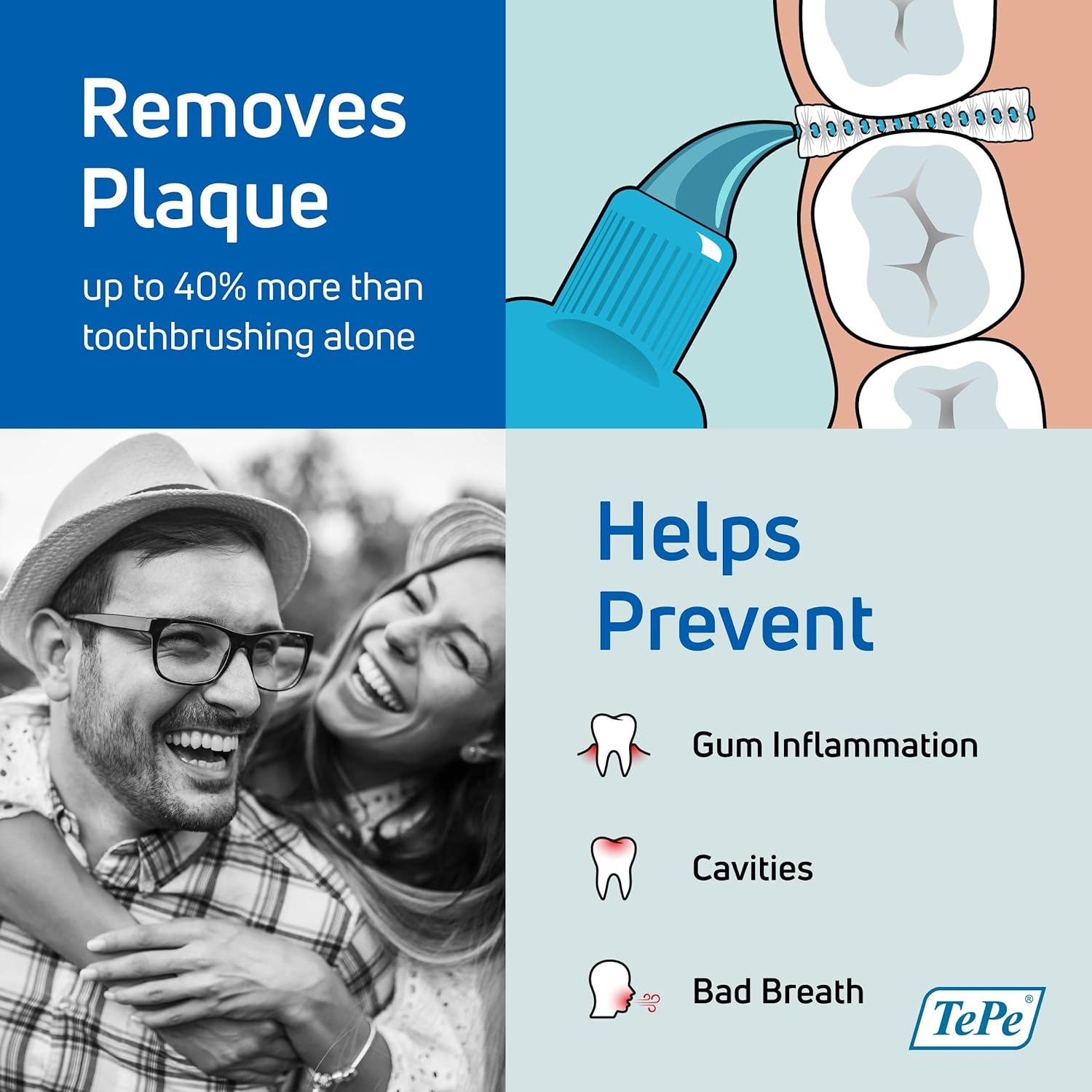 Tepe Interdental Brush 0.45mm Size 1 Orange 6 Pack