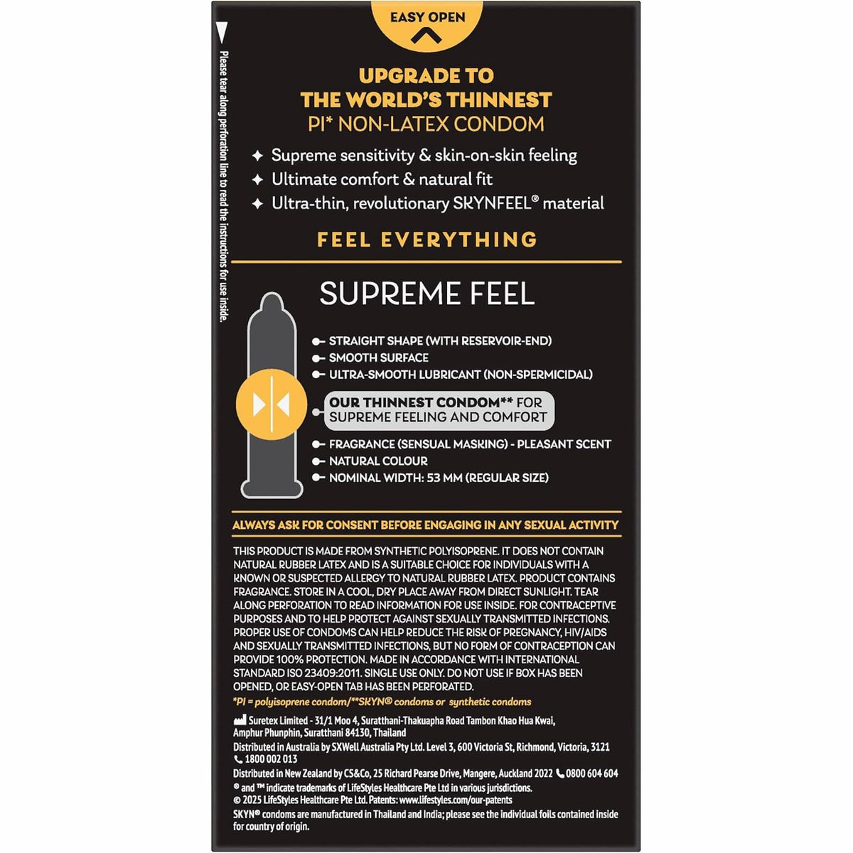 Skyn Supreme Feel Condom 18pk