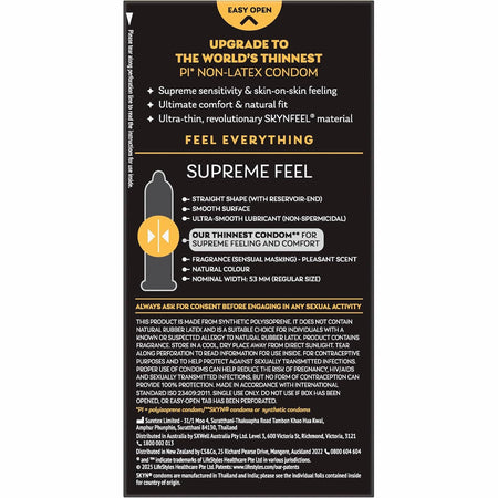 Skyn Supreme Feel Condom 18pk