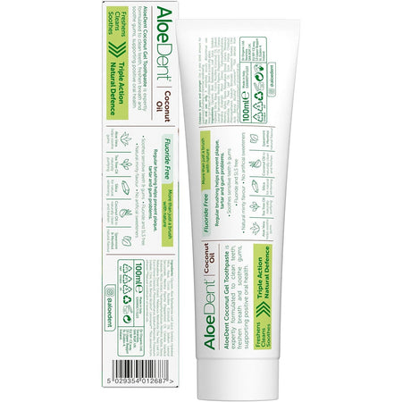 Aloe Dent Toothpaste Coconut Oil Fluoride Free 100ml