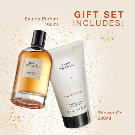 David Beckham Amber Breeze Eau De Parfum 100ml and Shower Gel 150ml Gift Set for Men