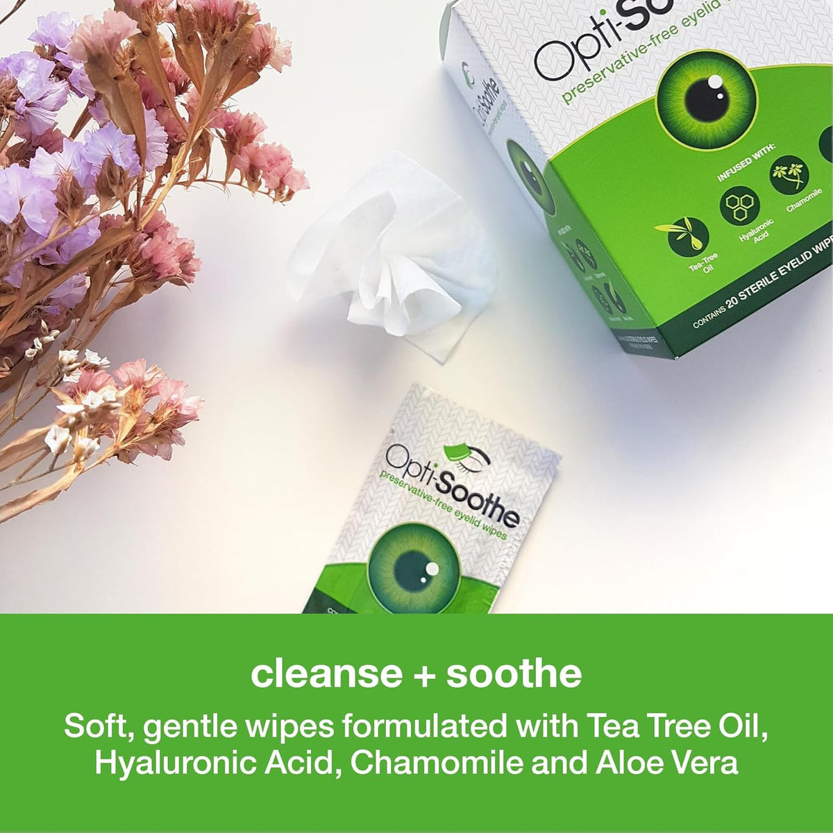 Opti Soothe Preservative Free Eyelid Wipes 30 Pack