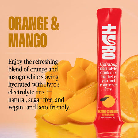 Hyro Electrolyte Sachets Orange Mango Hasta 15x4g
