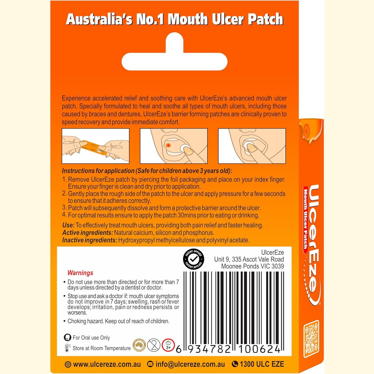Ulcereze Mouth Ulcer Packet 6 Patches