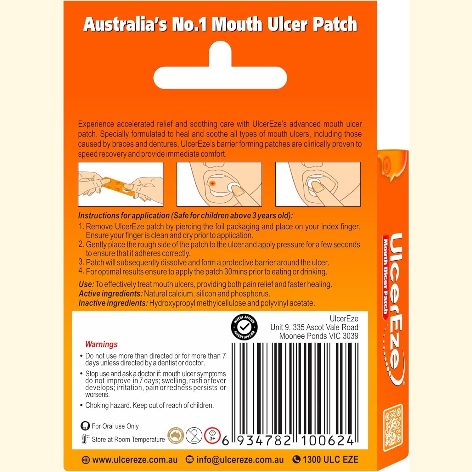 Ulcereze Mouth Ulcer Packet 6 Patches
