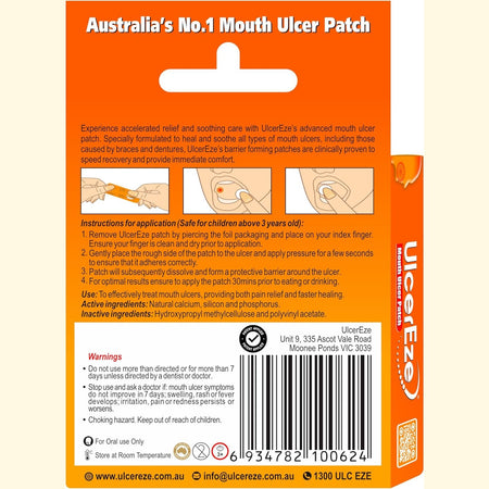 Ulcereze Mouth Ulcer Packet 6 Patches