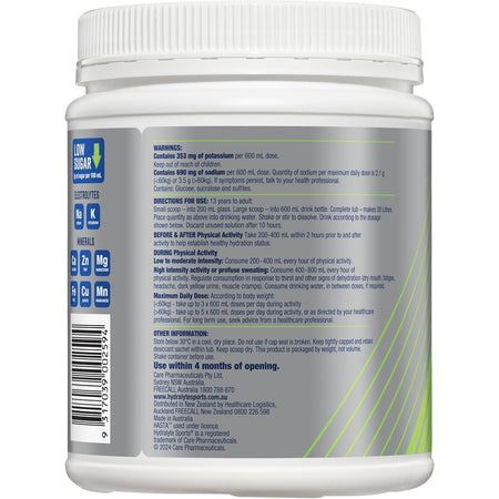 Hydralyte Plus Sports L/l Flav Pwd 900ghydralyte Plus Sports Lemon Lime Flavoured Powder 900g