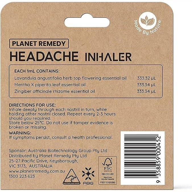 PLANET REMEDY Headache Inhaler 1ml