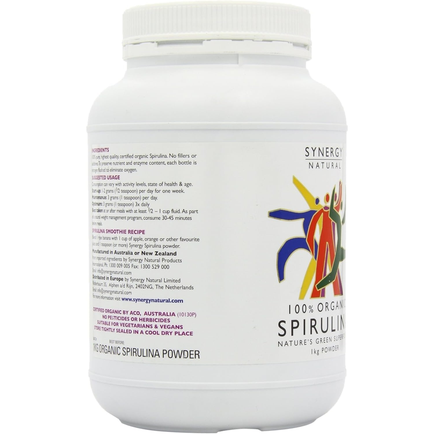 Synergy Natural Organic Spirulina Powder 1kg