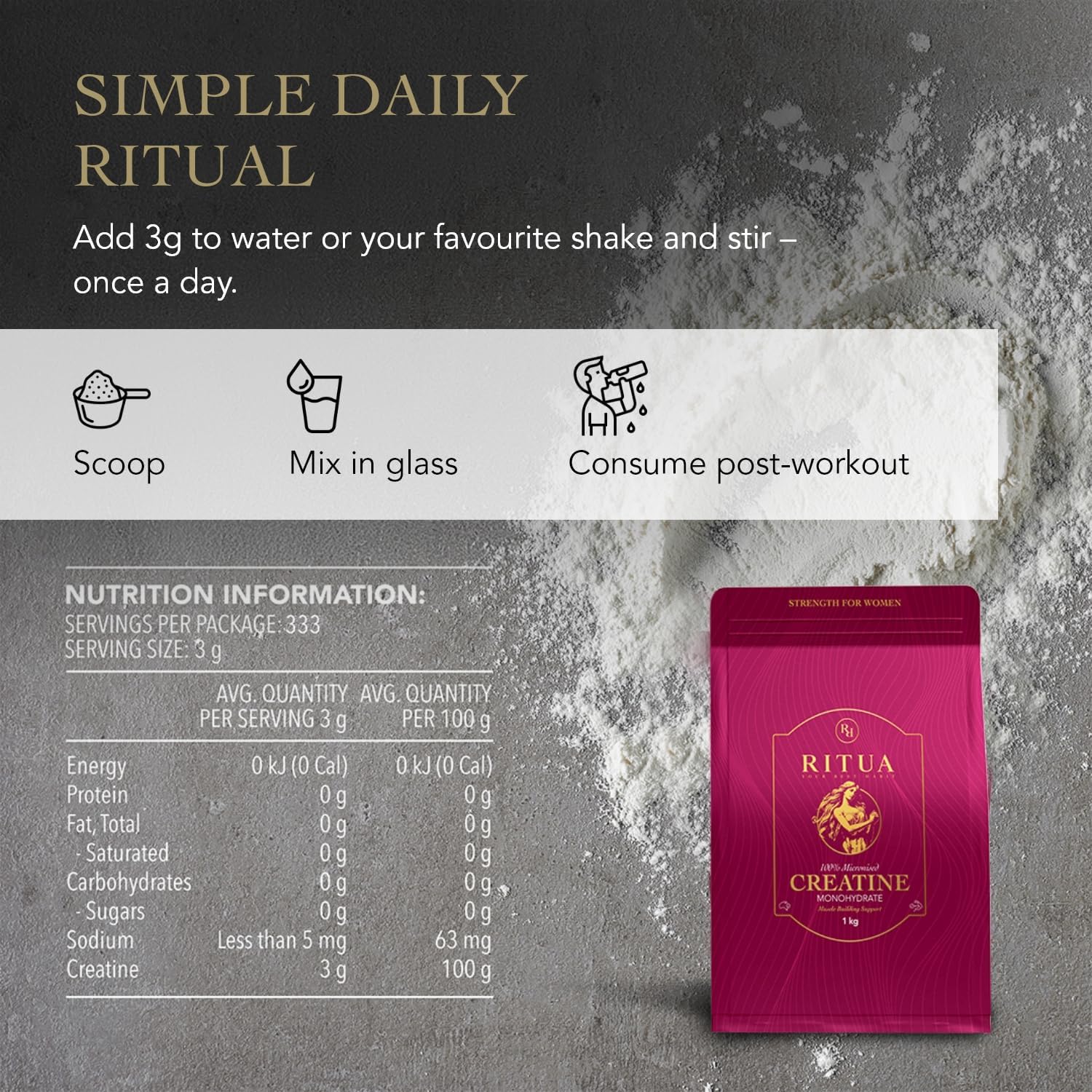 Ritua Creatine Monohydrate 1kg