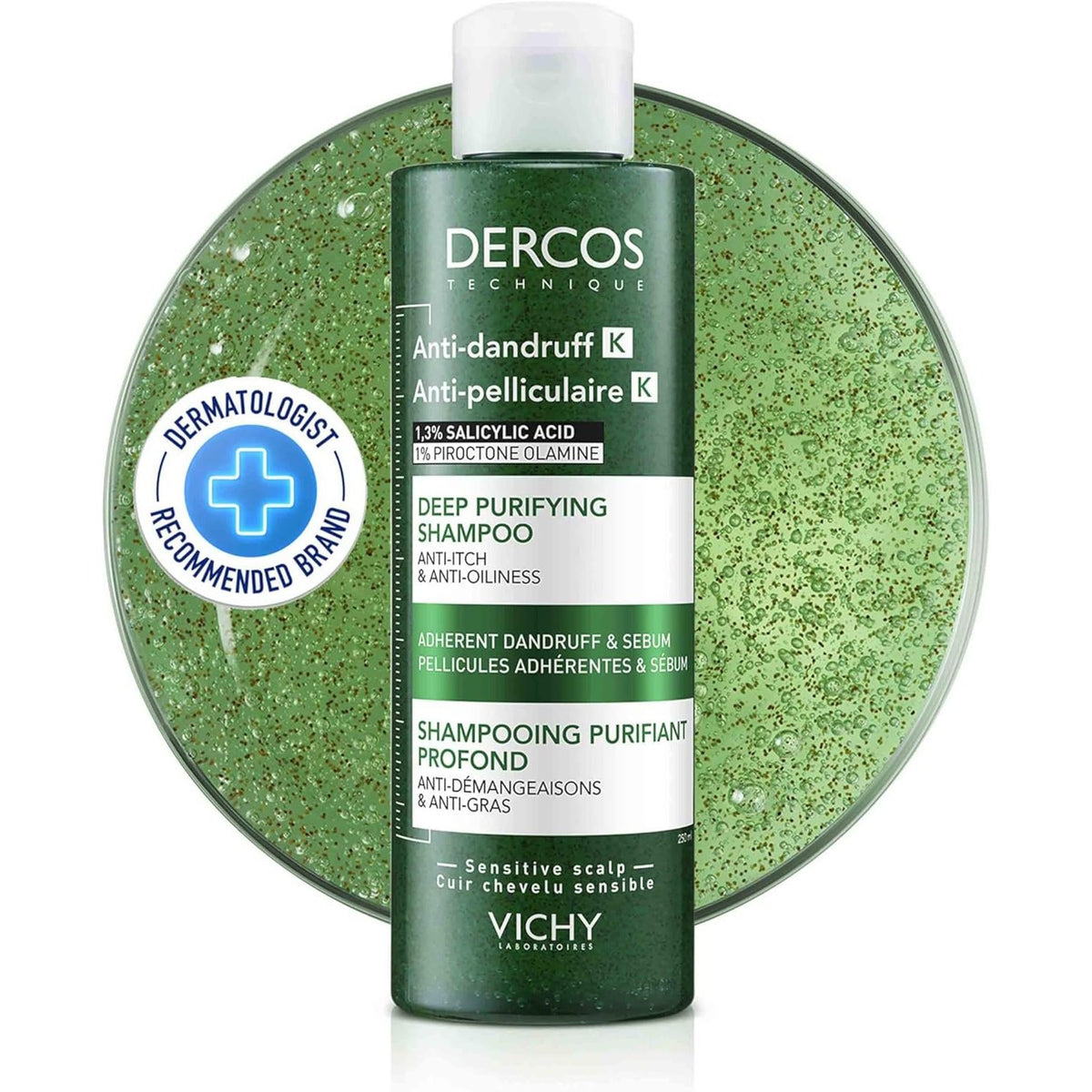 Dercos Anti-Dandruff K Deep Purifying Shampoo 250ml