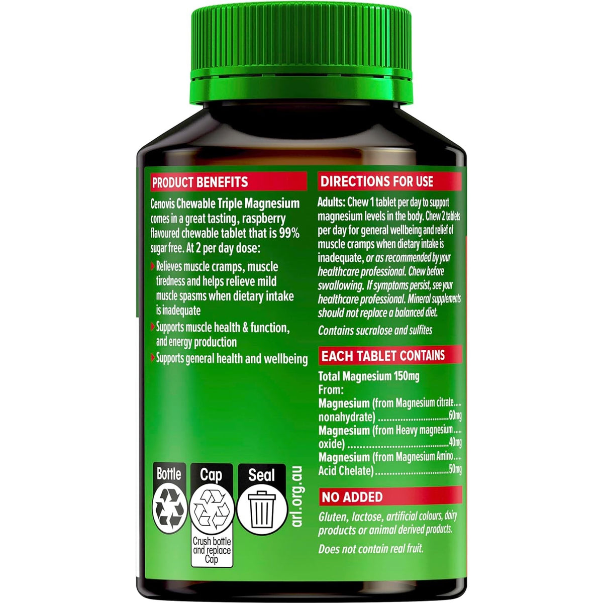 Cenovis Adult Chewable Magnesium 60 Tablets