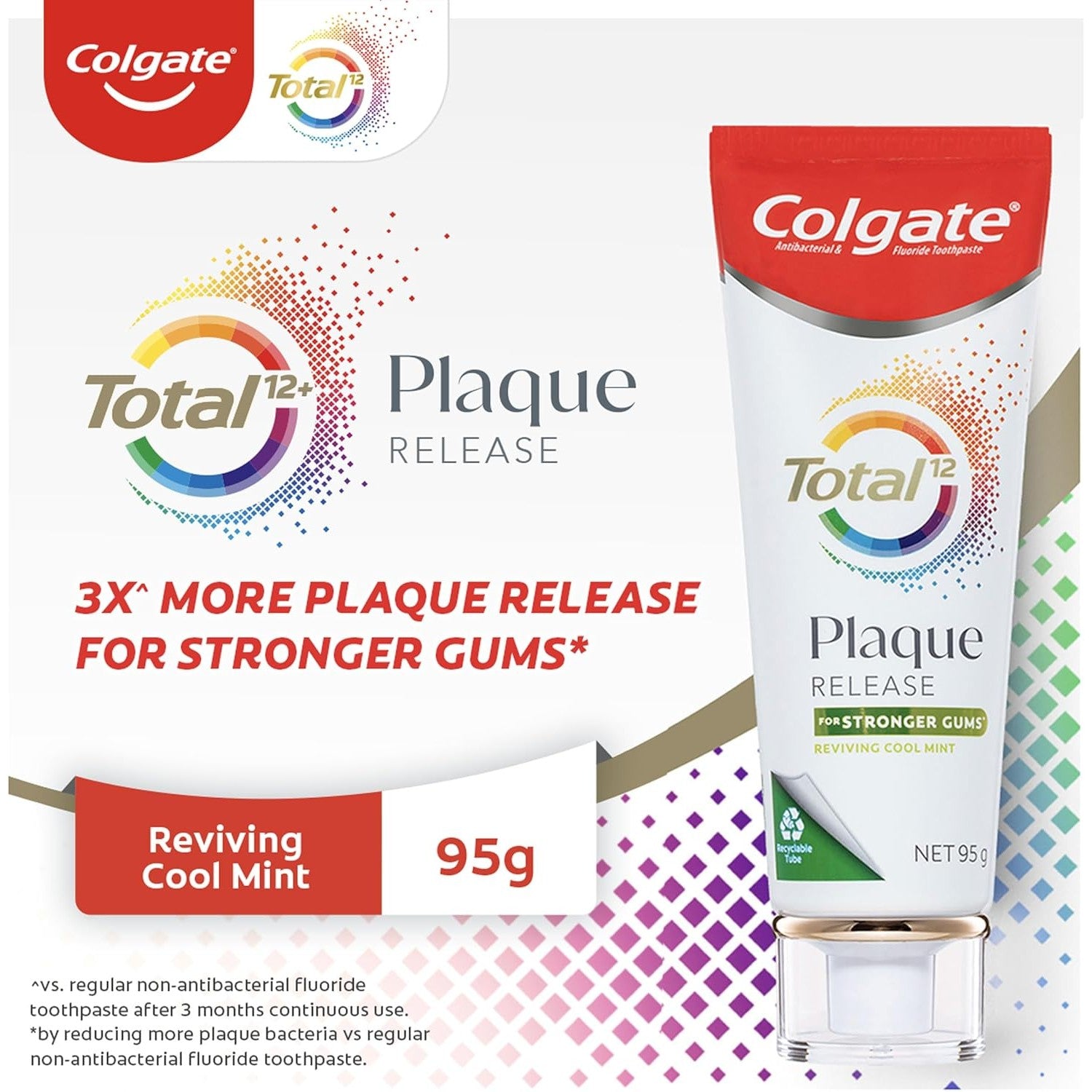 Colgate Total Plaque Release Toothpaste Reviving Cool Mint 95g