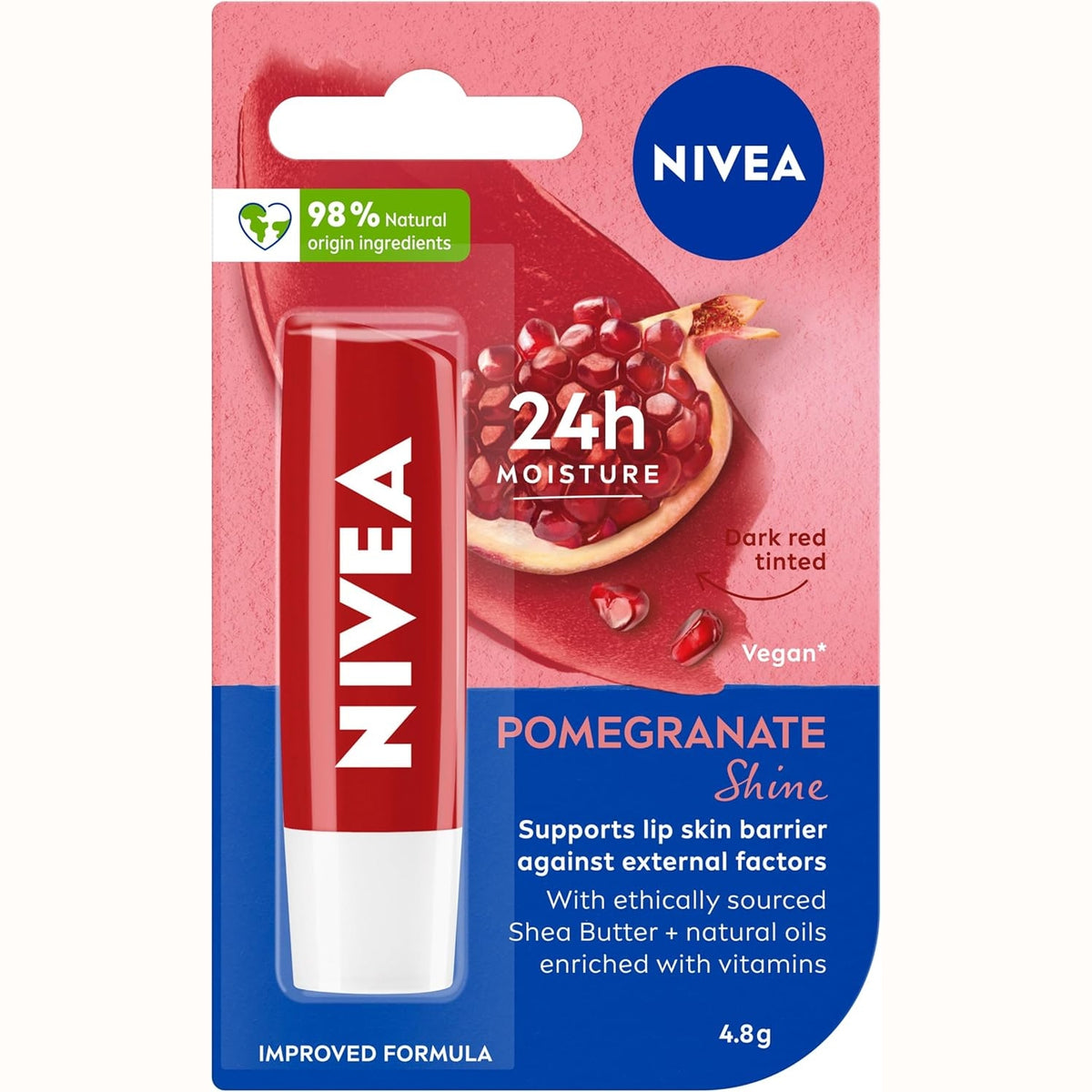Nivea Lip Balm Pomegranate Shine 4.8g