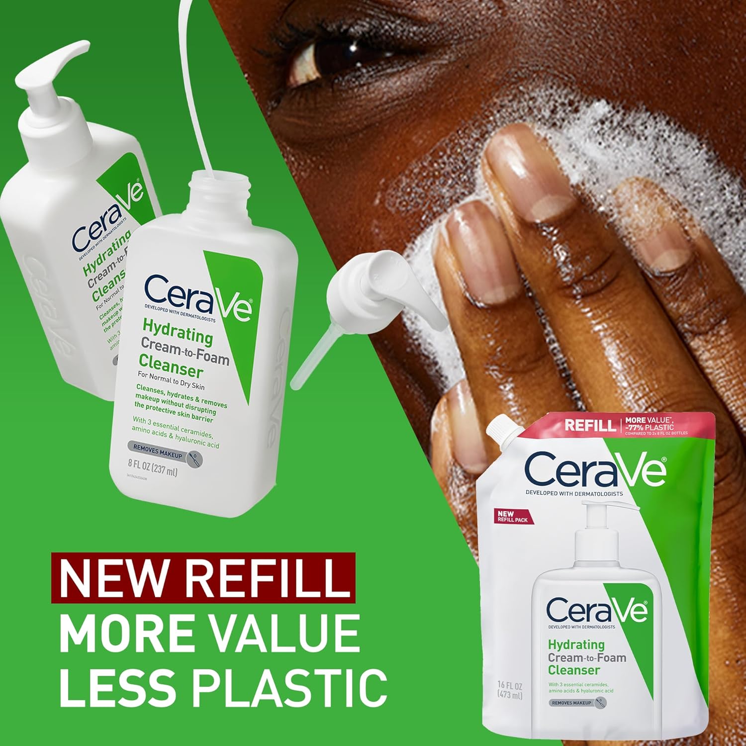 CeraVe Hydrating Cleanser Eco-Recharge Refill 473mL