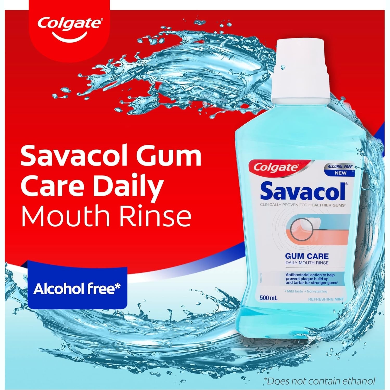 Colgate Mouthwash Savacol Gum Care Daily 500mL