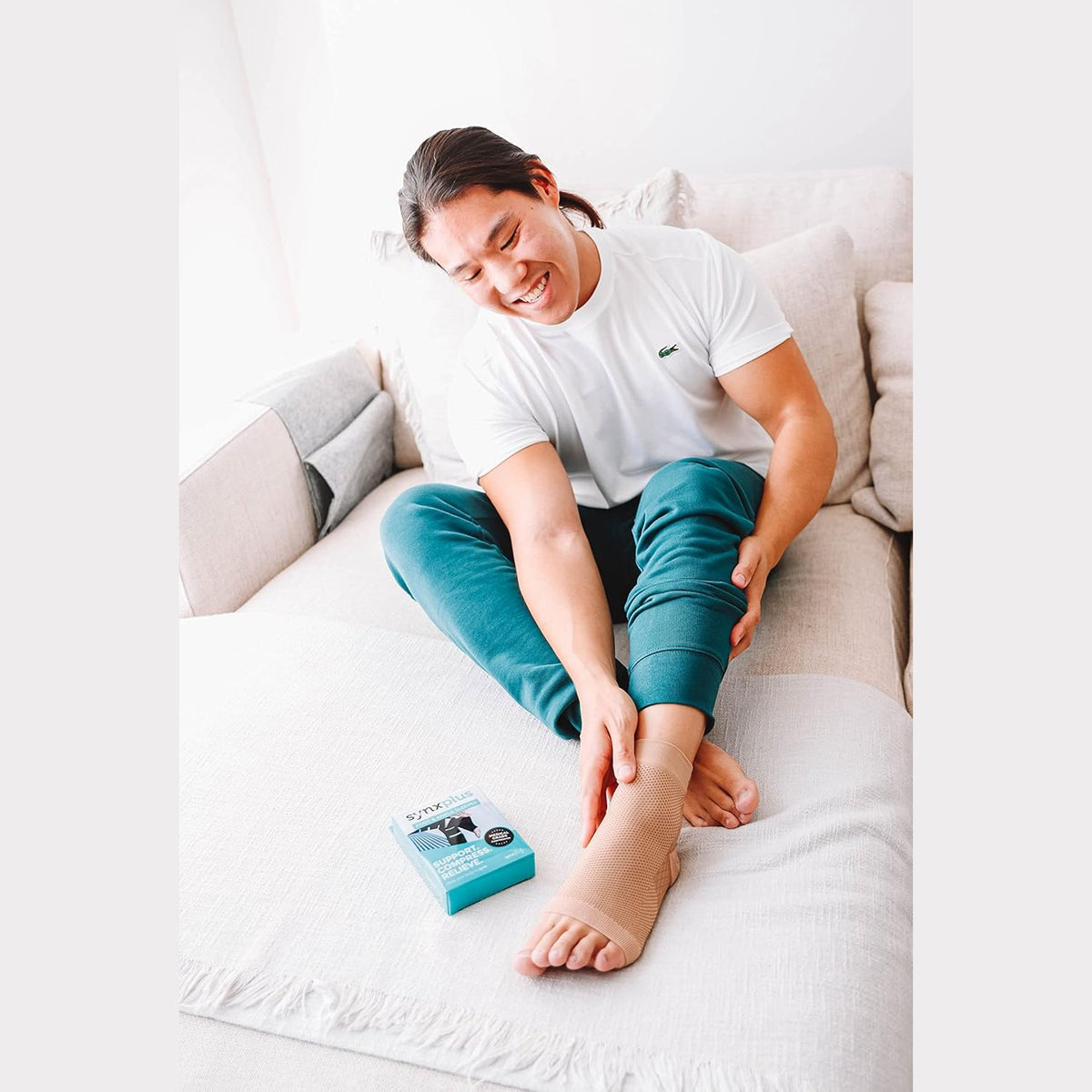 Synxplus Foot & Ankle Sleeve Nude Medium