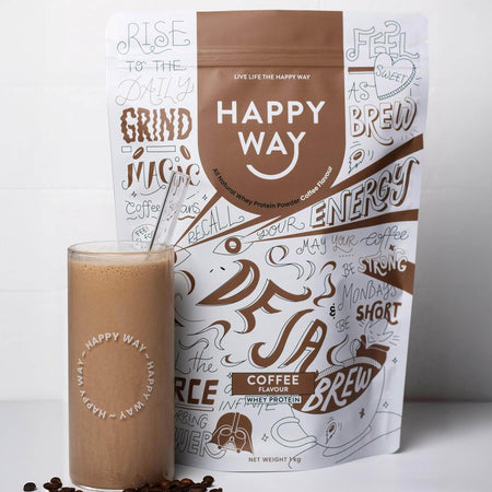 Happy Way Whey Protein Powder Coffee 1kg