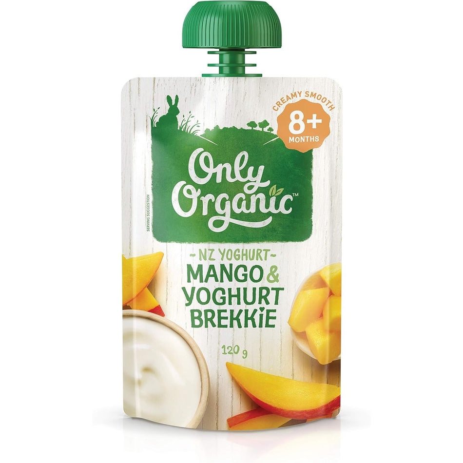 Only Organic Mango & Yoghurt Brekkie 8+ Months - 120g Pack of 6