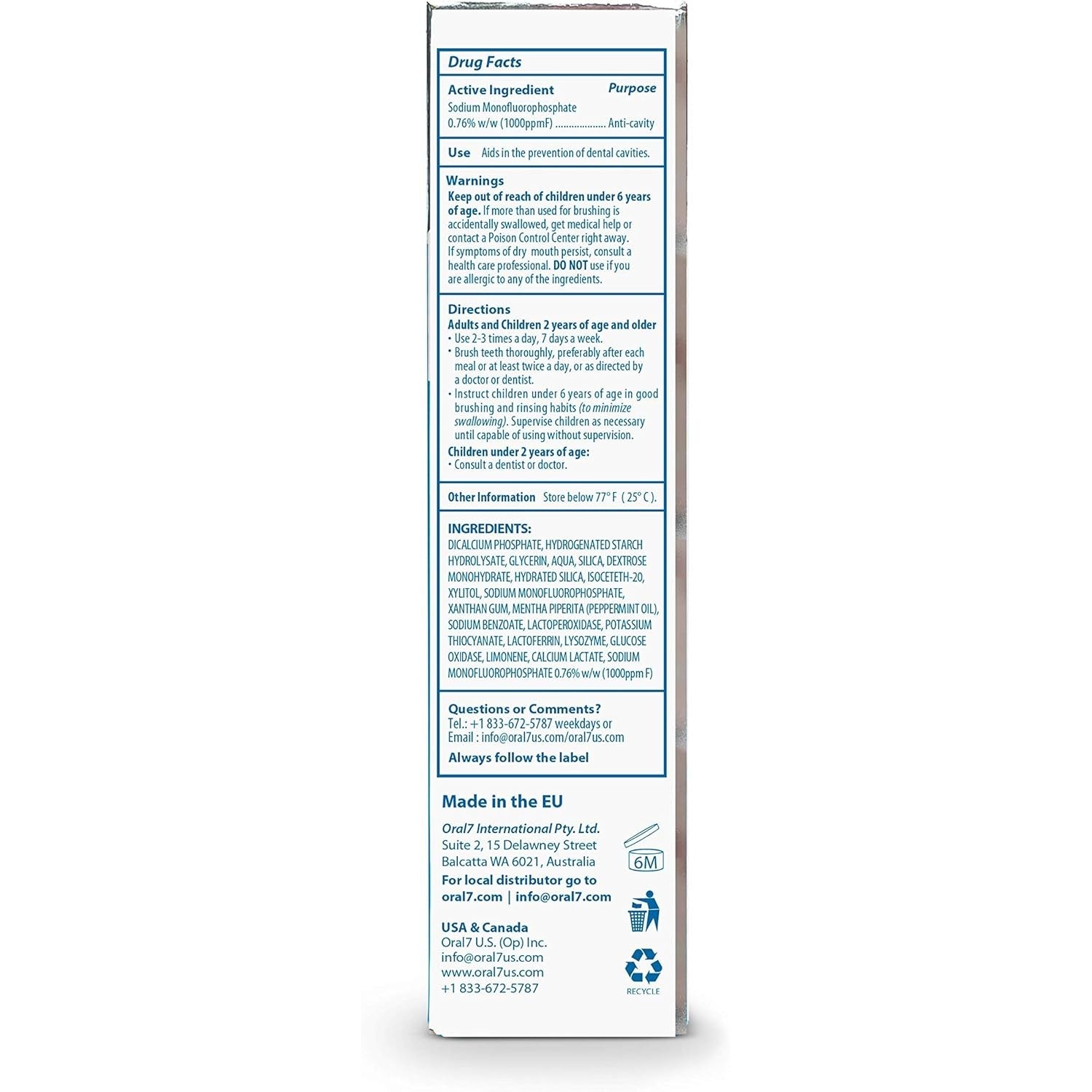 Oral 7 Toothpaste 75ml