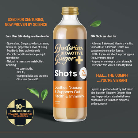 Buderim Ginger Bioactive + Immunity Shot 350ml