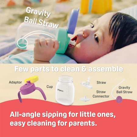 Pigeon Startouch Straw Cup + Gravity Ball Berry Blast 250ml