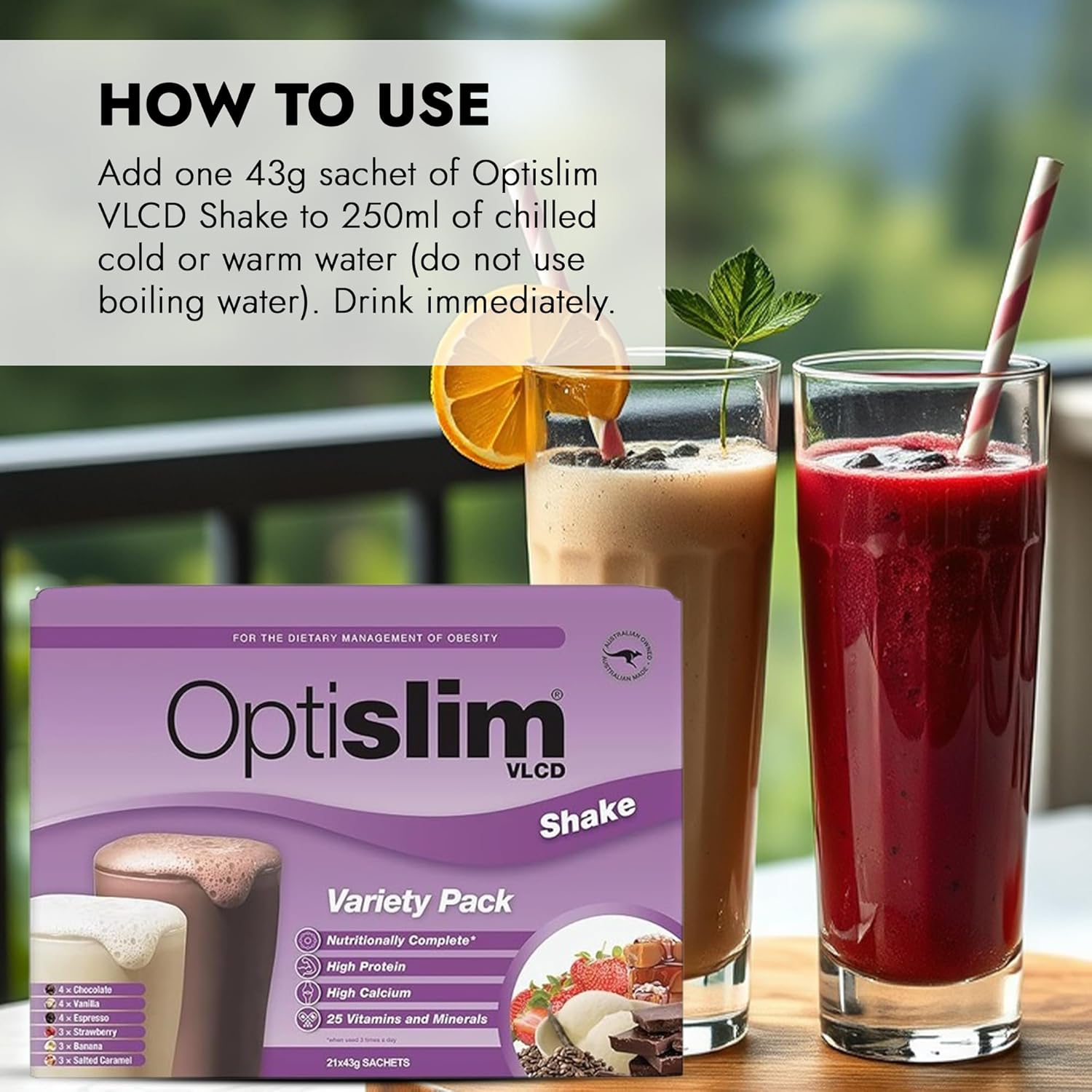 Optislim Vlcd Shake Variety Pack 21 X 43g