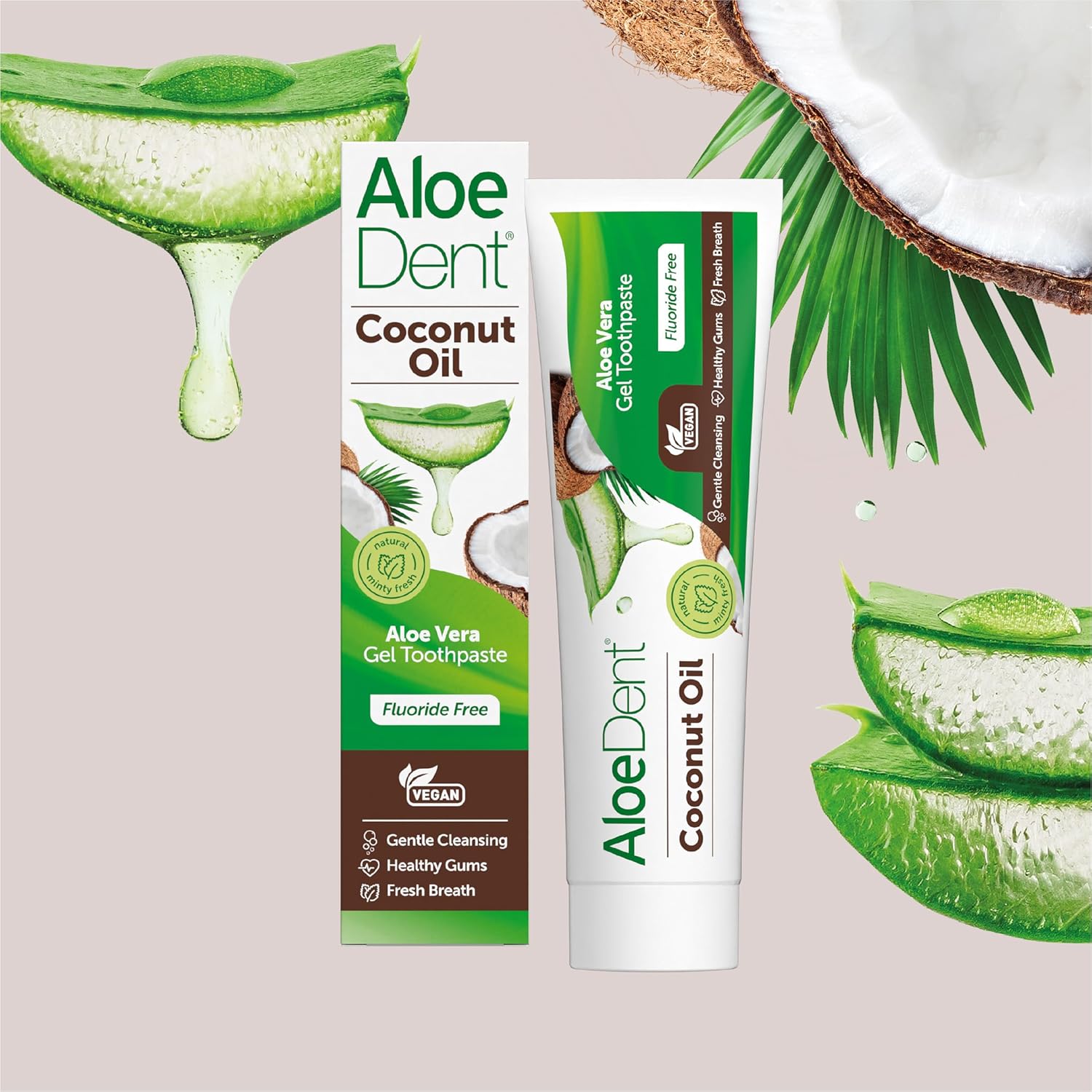 Aloe Dent Toothpaste Coconut Oil Fluoride Free 100ml