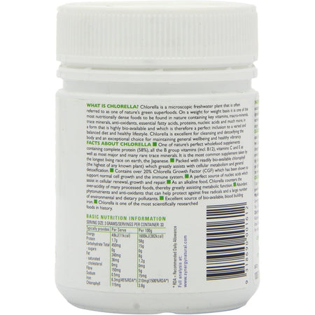 Synergy Natural Organic Chlorella Powder 100g