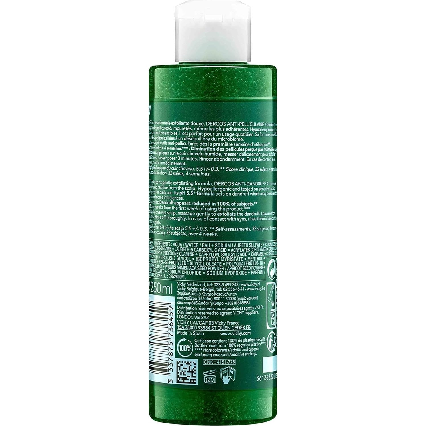 Dercos Anti-Dandruff K Deep Purifying Shampoo 250ml