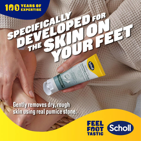 Scholl Expertcare Polish & Glow for Rough Skin Foot Scrub 75ml