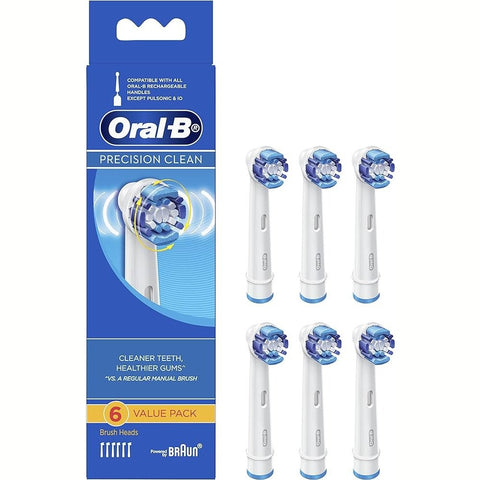 Oral-B Precision Clean Replacement Electric Toothbrush Head 6 Pack