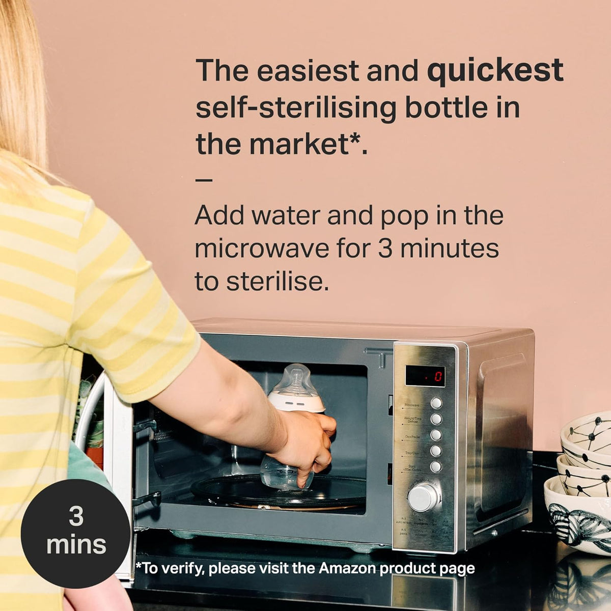 Tommee Tippee Natural Start 260ml PP Bottles Boy 3 Pack