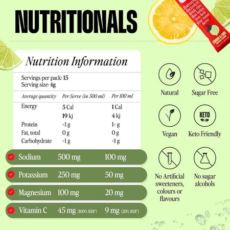 Hyro Electrolyte Sachets Lemon Lime Hasta 15x4g