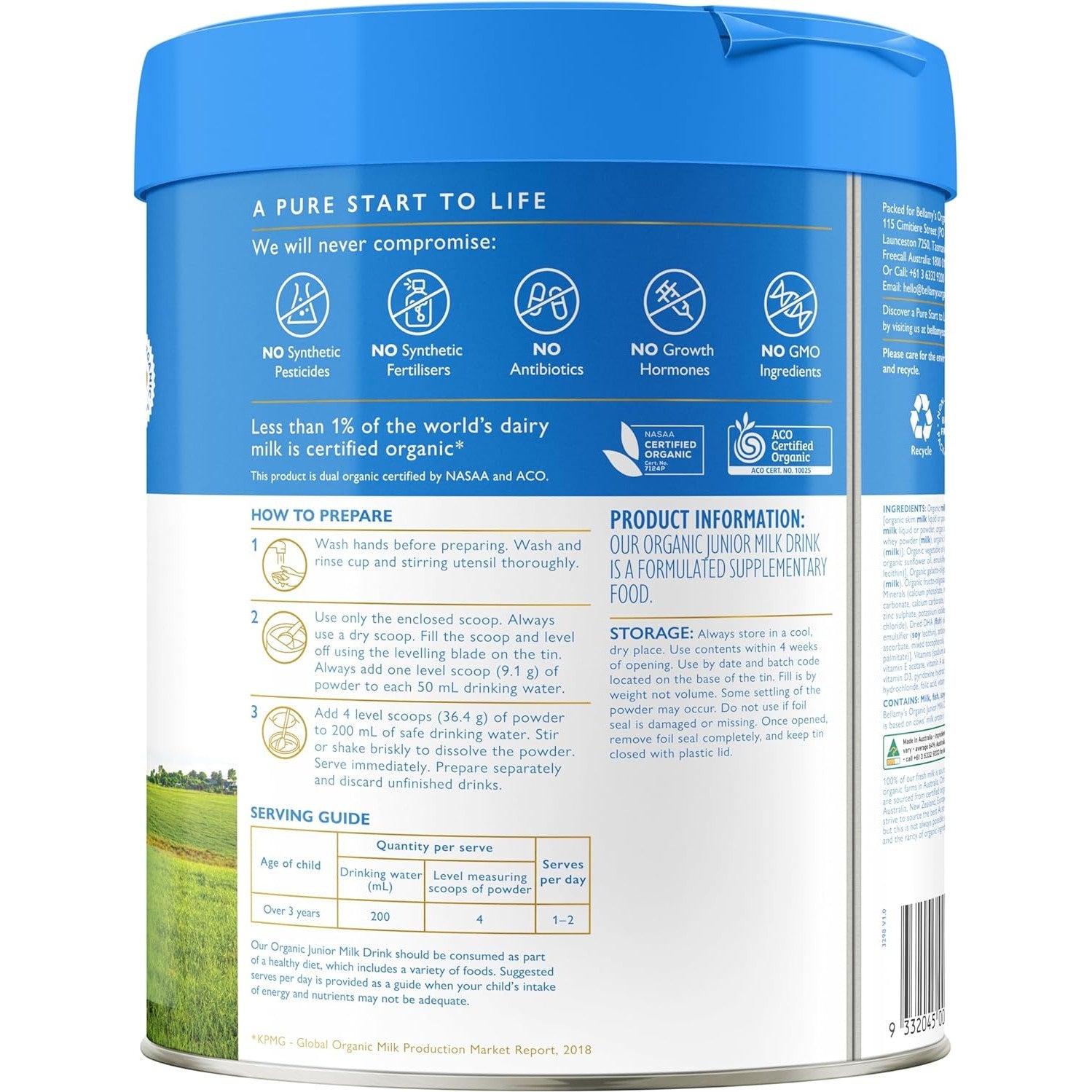 Bellamy's Organic Infant Formula Step 4 800g