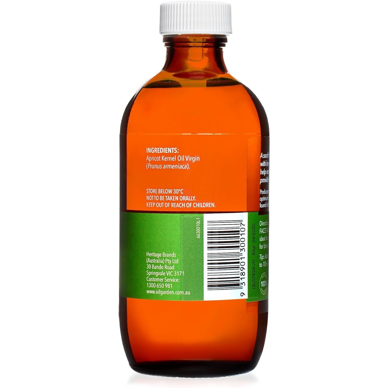 Oil Garden Moisturising Body Oil Apricot Kernel 200ml