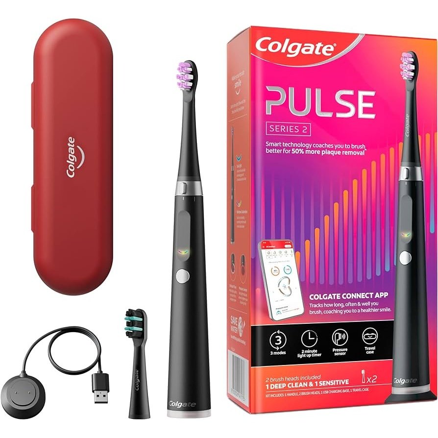 Colgate Electric Toothbrush Series 2 Pulse Deep Clean & Sensitive Black