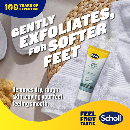 Scholl Expertcare Polish & Glow for Rough Skin Foot Scrub 75ml
