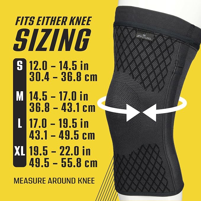 Futuro Premium Compression Knee Sleeve With Stabilizers Medium