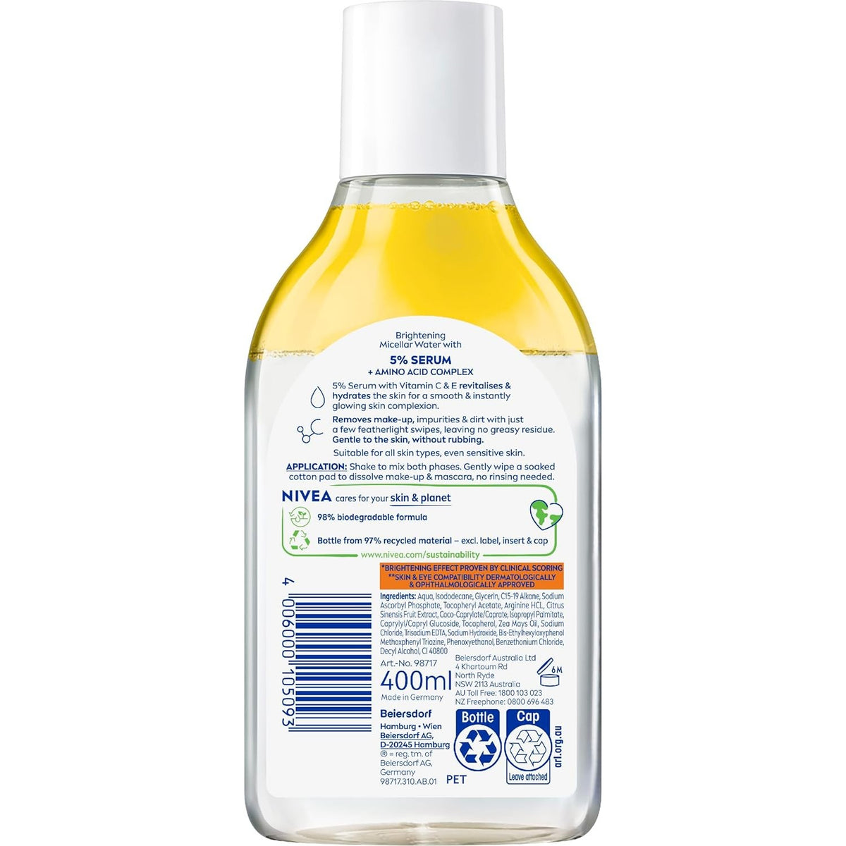 Nivea Brightening Serum Micellar Water 400ml