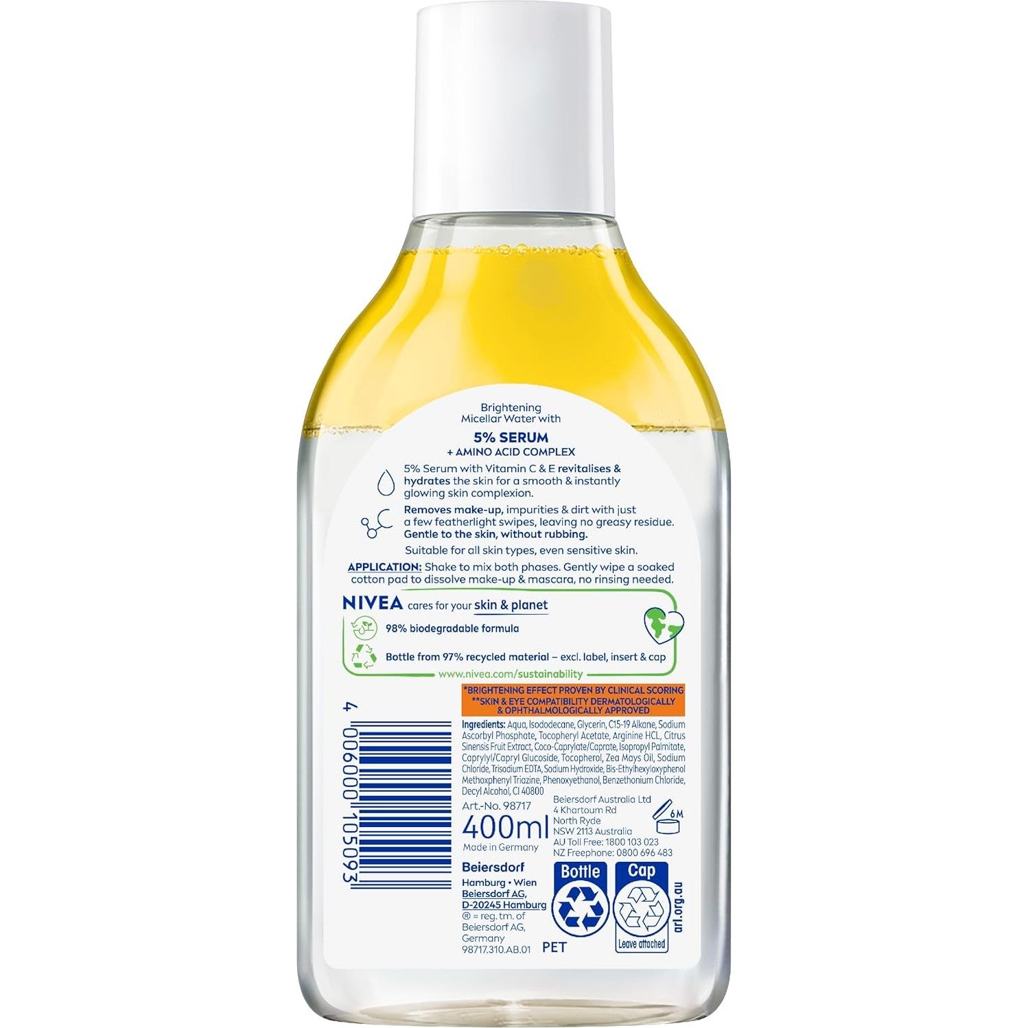 Nivea Brightening Serum Micellar Water 400ml