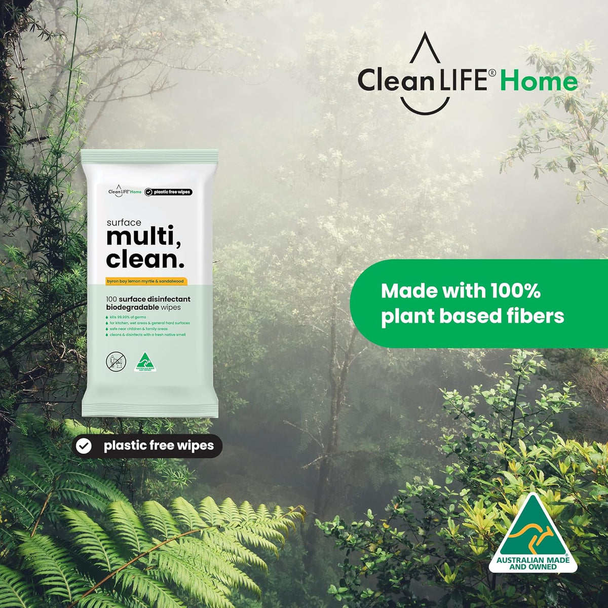 CleanLIFE Surface Multi Clean Wipes 100pk