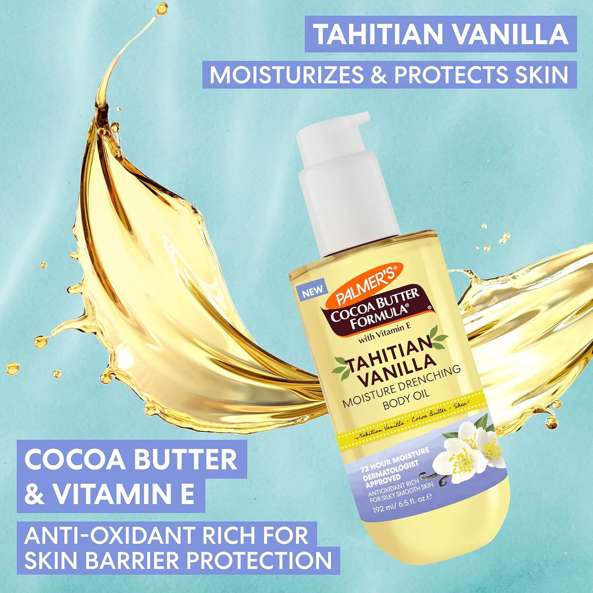 Palmers Tahitian Vanilla Body Oil 192ml
