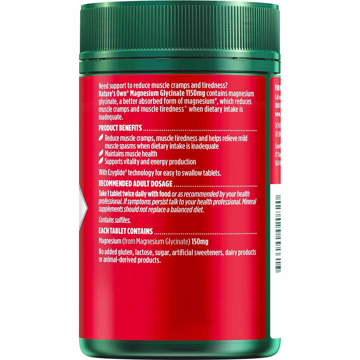 Nature's Own Magnesium Glycinate 1150mg 200 Tablets